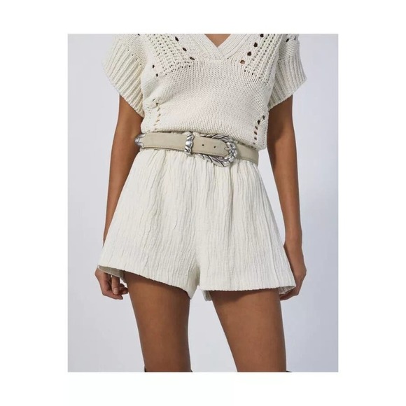 IRO Washi Jacquard Shorts High Elastic Waist Lightweight Size 38/ US M NWT